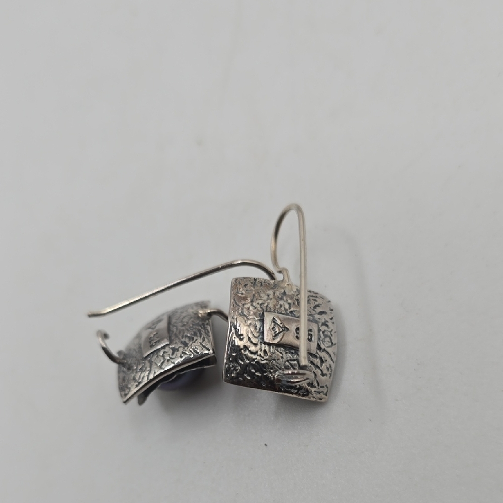 Silpada Sterling Silver Black Pearl Earrings - Picture 2 of 5